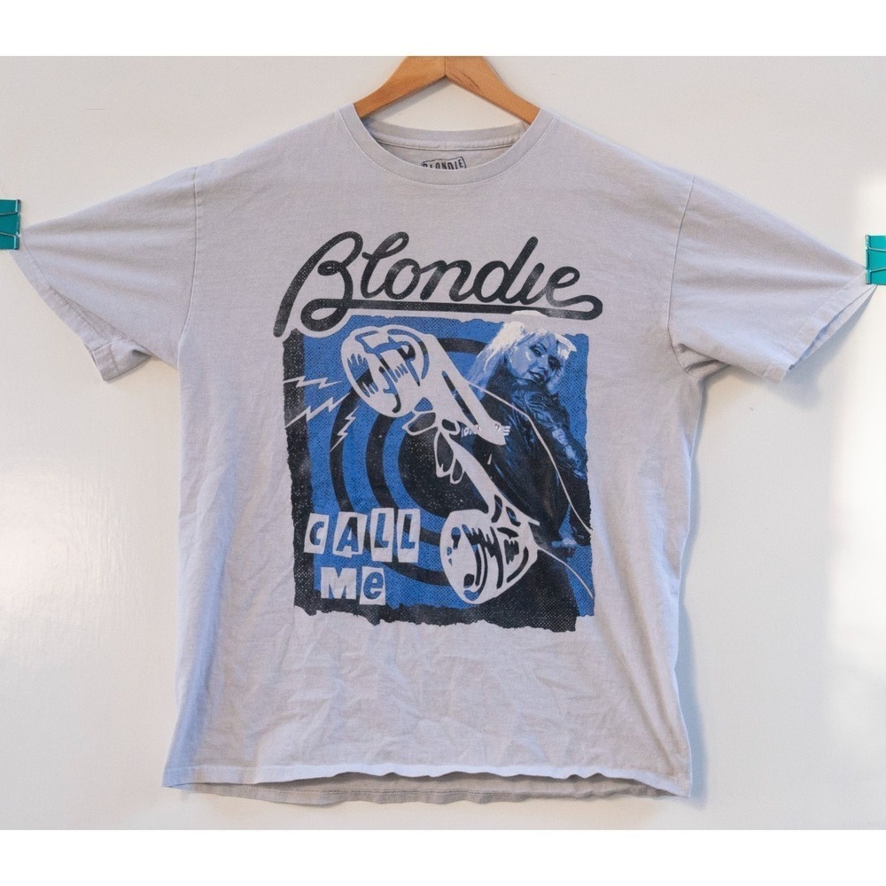 2023 Blondie Call Me T-Shirt Men's Grey Size M‎